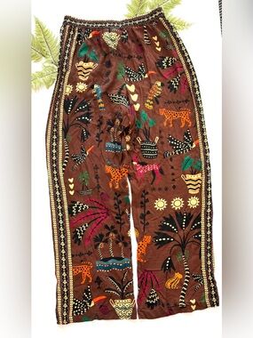 FARM Rio x Anthropologie Call of the Wild Wide Leg Pants Size Small